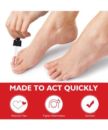Natural Ingrown Toenail Treatment & Pain Relief Drops - 30ml (1 bottle) - Buy Online on GoSupps.com