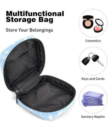 GIAPB Period Bag Sanitary Napkin Storage & Travel Makeup Pouch - Snowflake Blue Pattern | Color5411 - Buy Online on GoSupps.com