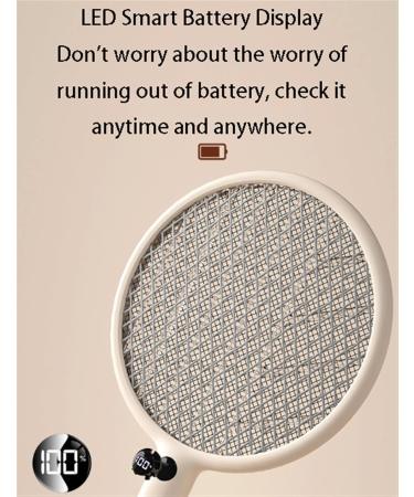 Electric Fly Swat 3000V Bug Swat 2-in-1 Fly Swat with 1200mAh Battery Rechargeable Mosquito Light with 3-Layer Safety Net for Indoor and Outdoor Use LED Power Display - Buy Online on GoSupps.com