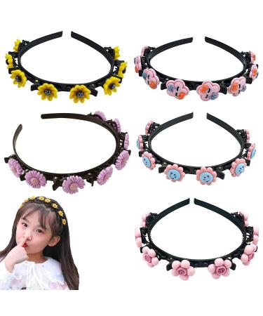 Guanyj girls hair tires 5 pieces of hair tires with clips hairstyle hairpin princess hair clips twist clip headband girl hair accessories perfect for girls parties weddings festivals