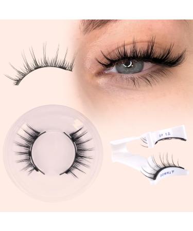 Boahankuke Magnetic Eyelashes Natural Look Manga Magnetic Eyelashes with Applicator Spiky Reusable Magnetic Eyelashes No Glue or Liner Needed Magnetic Lashes Light Weight Manga magnetic lashes