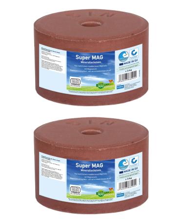 Imima Mineralleckstein Horse Supermag Salzleckstein Set 2 x 3kg - salt lick stones for horses sheep goats wild and beef - salt licking stone mineral stone 6 kg (1 Pack)
