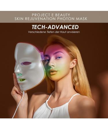 7-Color LED Face Mask for Light Therapy | Anti-Aging Skin Care | Boost Collagen & Brighten Skin | Project E Beauty - Buy Online on GoSupps.com