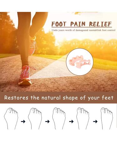 Medium Nude Toe Separators & Straighteners (1 Pair) for Men & Women - Bunion Corrector, Hammertoe Relief, Plantar Fasciitis - Size M - Buy Online on GoSupps.com