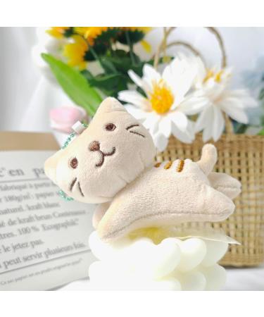 Buy Kawaii Cat Plush Key Pendant | Cute Cartoon Keychain - Soft Plush Figure Toy - Buy Online on GoSupps.com