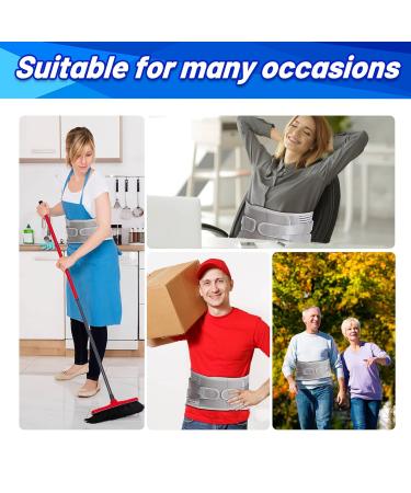 Back Support Belt with Lumbar Pad for Men & Women - Large Size (37-45) | Back Brace for Lower Back Pain Relief, Herniated Disc, Sciatica, Scoliosis - Removable Breathable Anti-Skid Lumbar Support Belt with 4 Stays - Buy Online on GoSupps.com