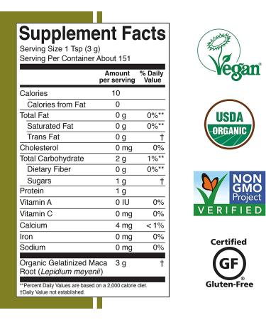 Viva Naturals Organic Maca Powder - 16oz | Premium Superfood for Energy & Balance - Buy Online on GoSupps.com