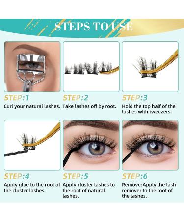 Lash Clusters 10 Pairs Wispy Eyelash Extensions, 9D False Eyelashes for a Natural Soft Look - 10 Pairs | INSPIRATION - Buy Online on GoSupps.com