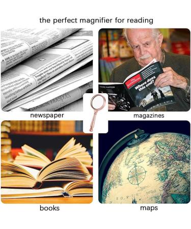 Magnifying Glass Handheld Magnifying Glass to Read Elderly Children 80Mm Retro-Style Magnifying Glass to Enlarge 10 Times Reading Advanced Low-Vision Books to Check Crafts to Send High-End Gift Boxe - Buy Online on GoSupps.com