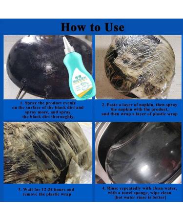 Gel Cleaner for Cookware Bottom Powerful Stainless Steel Cookware Cleaning Paste Stubborn Grease & Grime Remover Bubble Spray Bottom of The Pot Black Scale Cleaner (Color : 3Count (Pack of 3)) - Buy Online on GoSupps.com