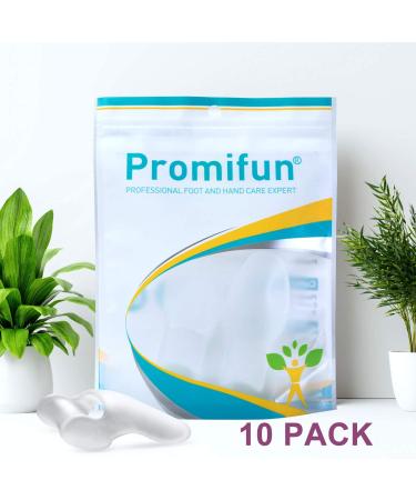 Promifun Bunion Cushion Protector - 10 Pack Bunion Corrector Pads with Toe Separator - Gel Shield for Foot Pain Relief, Calluses, Corns - Buy Online on GoSupps.com