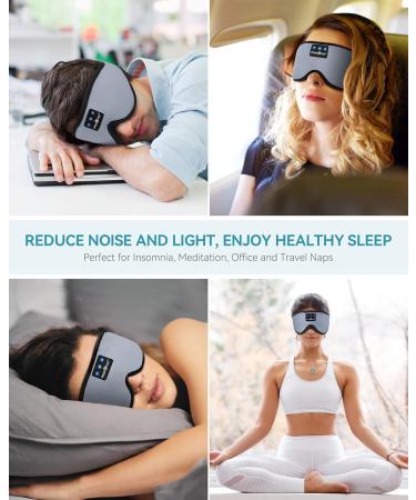 Musicozy Bluetooth Sleep Mask 3D Headphones with Microphone - 14Hrs Playing Time - Grey - Buy Online on GoSupps.com