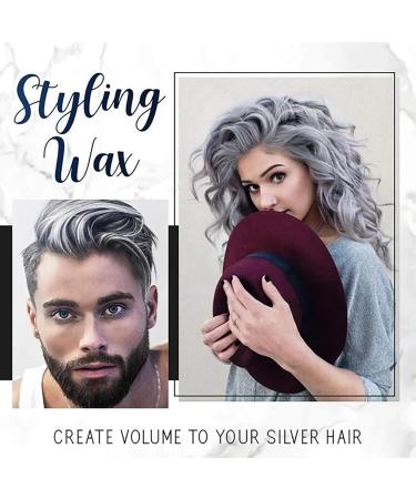 Dinglong Home Silver Color Wax Temporary Hair Coloring Natural Matte Hairstyle For Party Temporary Wax Hair Pomades Men And Women Hairstyle - Buy Online on GoSupps.com
