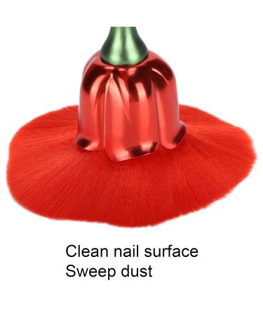 Nail Dust Brush - Elegant Rose Makeup Loose Powder Blush Brush for Nail Cleaning | Green Stick Red Bottom | International Shipping Available - Buy Online on GoSupps.com