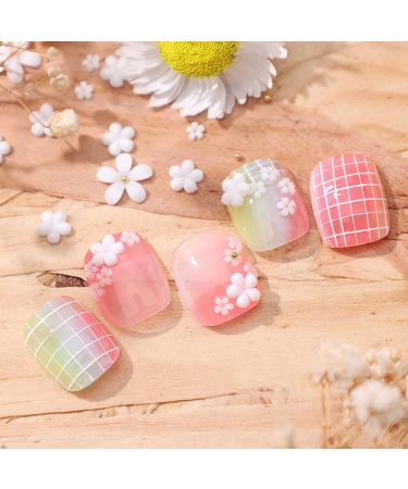 Sanwood White Blossom Five Petal Flower Charms - Nail Art Decoration & DIY Crafts Accessory - Buy Online on GoSupps.com