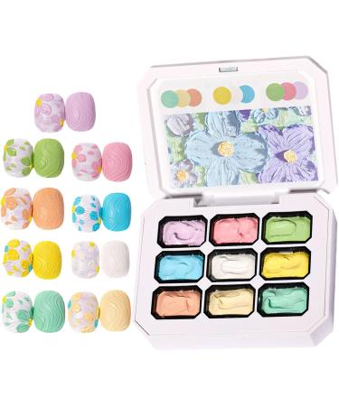  TocaFeank Paint Gel - Gel - 9 Colour Palette for Manicure Decoration Drawing Modelling Sculpting Women Girls - Buy Online on GoSupps.com