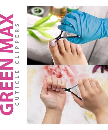Professional Stainless Steel Green Max Cuticle Nippers - Anti Rust Cuticle Remover Pedicure Manicure Tool - Black - Buy Online on GoSupps.com