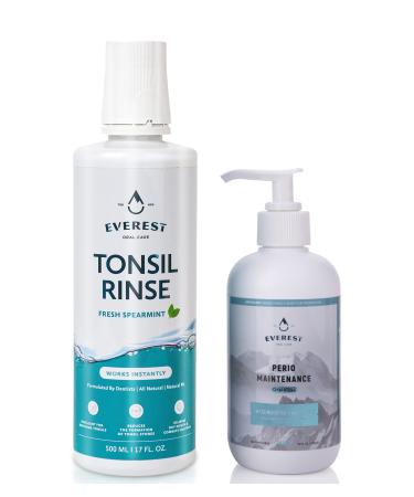 Everest Mouth Wash & Tonsil Stone Remover Natural Mouthwash & Oral Rinse Liquid to Help Soothe Tonsils Fight Bad Breath & Relieve Dry Mouth Paraben & Alcohol Free Treatment