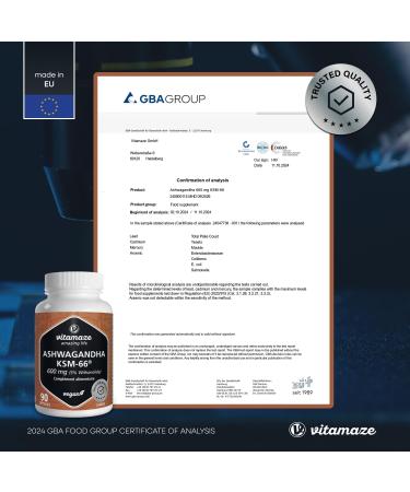 Ashwagandha Bio KSM-66 9000 mg (15:1) Haute Puissance 3 Mois (90 G lules Une par Jour) Extrait de Racine avec 5% Withanolides V gane Sans Additifs ashwagandha g lules - Buy Online on GoSupps.com