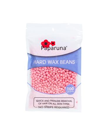 Paparouna rose-hard wax beans 100 g bags wax warmer pearls for hair removal bikini body legs back face face face face eyebrows nose brazilian