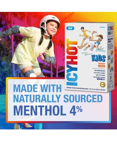 Icy Hot Kids Pain Relief Patches | 5 Ct | 5% Naturally-Sourced Menthol | Pediatrician-Approved - Buy Online on GoSupps.com