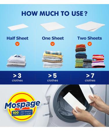 Tough on Stains Laundry Detergent Sheets - Eco-Friendly No Residue 100 Loads (50 Sheets) - Perfect for Travel & Home Fresh Linen Scent - Buy Online on GoSupps.com