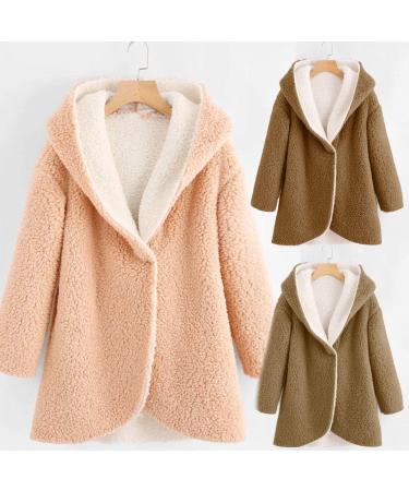 Women's Longline Sherpa Fleece Hoodie Coat - Coffee XX-Large - Buy Online on GoSupps.com