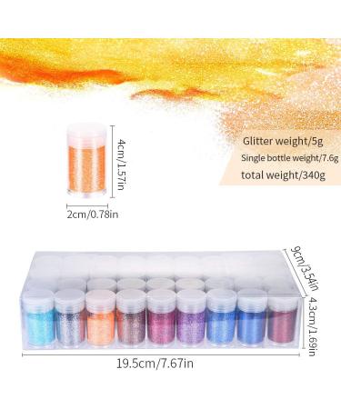 Buy Aokyom 36 Colors Glitter Powder Set - Ideal for Nail Art Crafts & Decorations | International Shipping Available - Buy Online on GoSupps.com