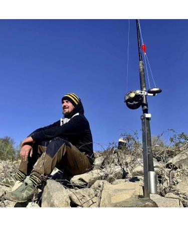 Black Cat Premium Stainless Steel Rod Holder | Catfish Fishing Accessories | 0.85m Bank Fishing Gear - Buy Online on GoSupps.com