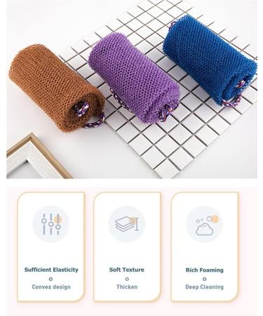 KIPETTO 3Pcs African Bath Sponges - Exfoliating Shower Nets for Daily Use - Buy Online on GoSupps.com