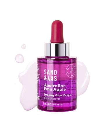 Sand & Sky Australian Glow Berries Dreamy Glow Drops - Bi-Phase Hyaluronic Acid Serum with Vitamin C and Jojoba Oil Facial Serum Face Care