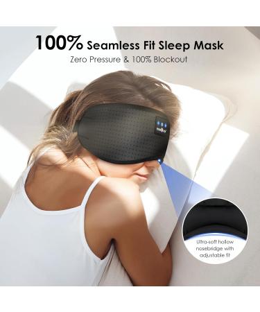 Musicozy Sleep Mask Headphones - Bluetooth V5.3, Adjustable & Comfortable Eye Mask for Side Sleepers - Tech Gadgets Sleep Aids for Men Women (Black) - Buy Online on GoSupps.com