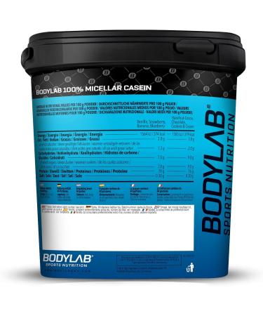 Bodylab24 Casein Micellar Chocolate 1750g 100% Pure Casein Rich in BCAA Amino Acids Long Feeling of Fullness Promotes Muscle Building Ideal During a Protein Diet - Buy Online on GoSupps.com
