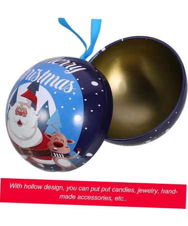 Alipis 5pcs Christmas Balls Decor Christmas Bulb Ornament Christmas Candy Boxes Iron Child Ball Box - Buy Online on GoSupps.com