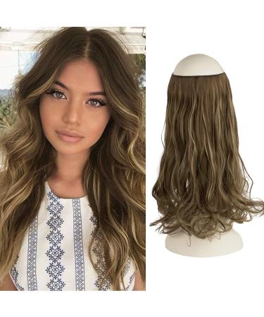Feshfen Secrets: Invisible Synthetic Hair Extensions - Long Corrugated 45 cm Brown & High Blond for Women - Buy Online on GoSupps.com