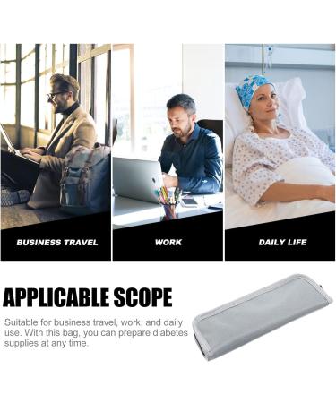 LALAFINA Insulin Cooler Travel Case - Portable Diabetic Organizer Bag for Insulin Pen & Supplies (Grey) - Buy Online on GoSupps.com