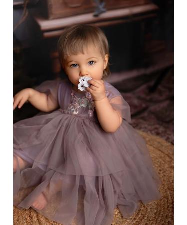 Mamillu Flurry Baby Pacifier Set - BPA-Free Medical Silicone Size 2 (6-18 Months) Vanilla Cream/Rose Blush Made in EU - 2 Pieces - Buy Online on GoSupps.com