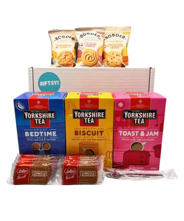 Tea Gift Basket | Lotus Biscoff Cookies, English Tea Biscuits, British Tea Gift Sets for Women with Tea Lovers Poem and Teaspoon - UK Imported British Tea Gift Set