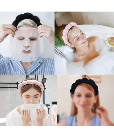 Headband - Spa Headband for Women Puffy Makeup Headband Sponge Velvet Fabric Versed Head bands Women Girls Hair Accessories Headband for Skincare Makeup Removal Washing Face Shower(Pink) - Buy Online on GoSupps.com