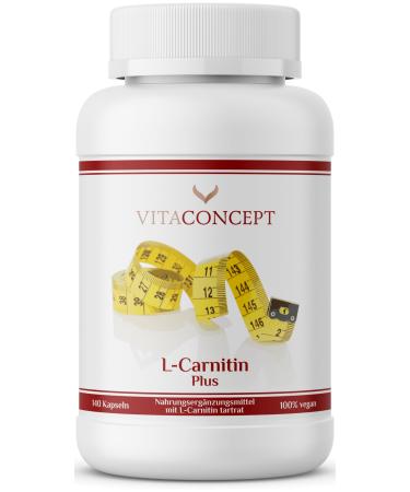VITACONCEPT I L-Carnitine 2000 mg (daily dose) I 140 capsules high dose I laboratory tested I Made in Germany - Buy Online on GoSupps.com