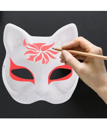 Diy Unpainted Masquerade Masks - 5pcs Unfinished Blank Paper Masks for Creative Painting - Buy Online on GoSupps.com