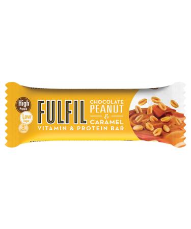 FULFIL Chocolate Peanut & Caramel Protein Snack 15 x 40g Bars || Low Sugar - Buy Online on GoSupps.com
