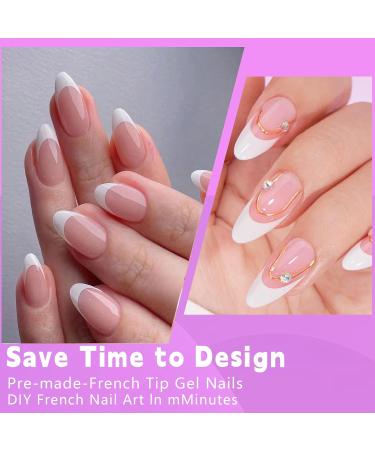 120 Pieces French Acrylic False Nails Tips Full Cover Fake Nails Extension White Tip Press on Nails Acrylic Nail Tips for Woman Girls Finger Manicure Salon Home Nails Art DIY (12 Sizes White Clear) - Buy Online on GoSupps.com