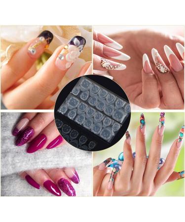 Nail Sticky Tabs | 50-Sheet False Nail Glue Stickers Transparent Double-Sided Jelly Nail Adhesive Tabs for Women and Girls - Buy Online on GoSupps.com