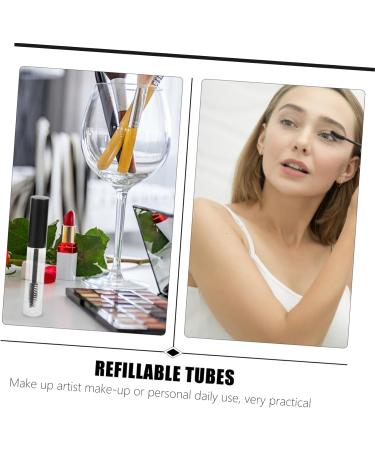 WOONEKY 6pcs Eyeliner Eyelash Bottle Lash Mascara Clear Lipgloss Mascara Tube Bottles with Wand Plastic - Buy Online on GoSupps.com