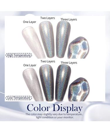 BORN PRETTY Thermal Glitter Nail Polish in Black - Color Changing Holographic Finish - Buy Online on GoSupps.com