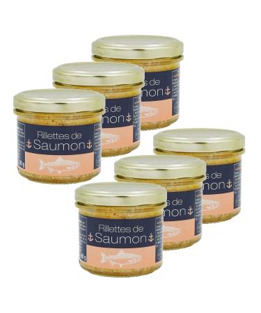 Set of 6 Salmon Rillettes - Jar 90 g