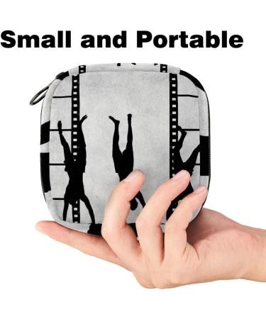 Buy Vintage Film Strips Menstruation Pad Bag with Zipper | Women's Napkin & Tampon Collecting Bags - Stylish & Functional - Buy Online on GoSupps.com