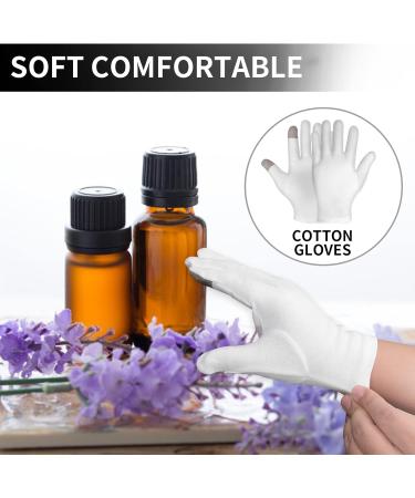 Sibba 4 Pairs Touch Screen Moisturizing Gloves White Cotton Moisturizing Gloves Overnight Bedtime Heal Eczema Sleeping Lotion Hand Spa Treatment Gloves Repair Rough Cracked Dry Chapped Hands Skin - Buy Online on GoSupps.com
