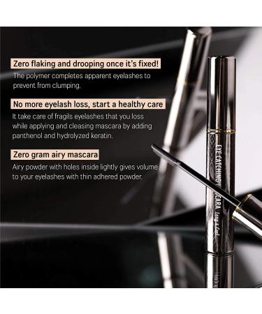 Korean Makeup Comb Mascara - Carbon Black for Dramatic Volume and Length | Waterproof, Nourishing Formula with Panthenol | Root-to-Tip Brush for Natural Eyelash Makeup - Buy Online on GoSupps.com